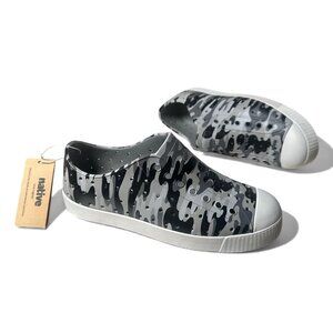 Native Jefferson Kids Slip-On Water Shoes PIGEON GREY MIST CAMO J2 Lightweight